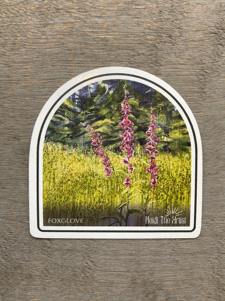 Gambier Island Foxglove Sticker