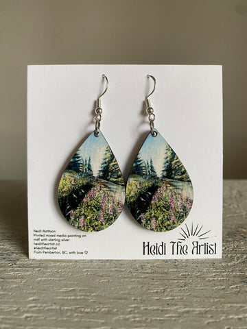 Lupin on Helm Creek Trail Earrings