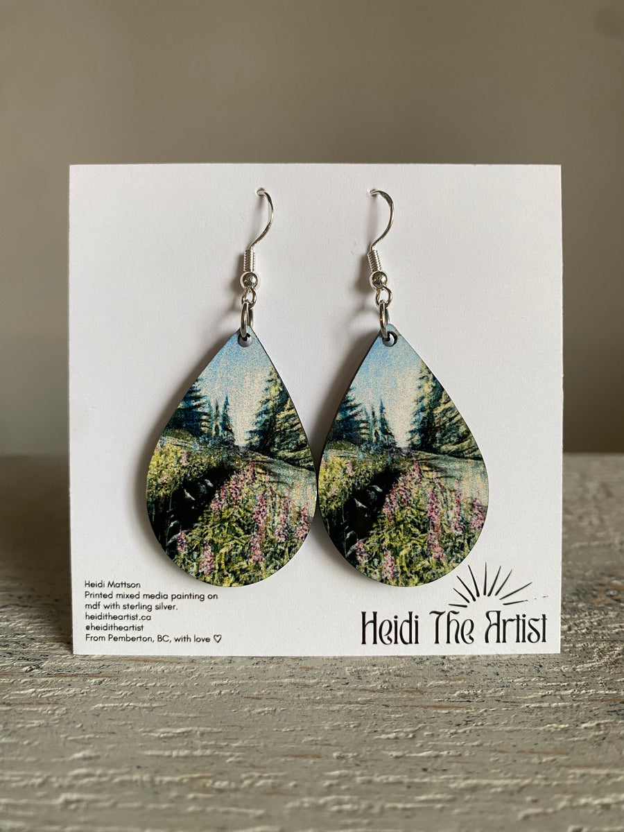 Lupin on Helm Creek Trail Earrings