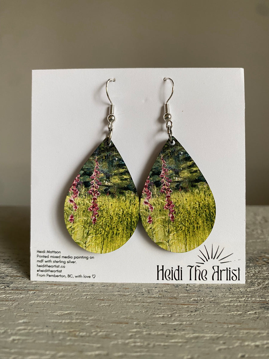 Gambier Island Foxglove Earrings