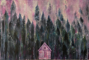 Pink Cabin In The Woods