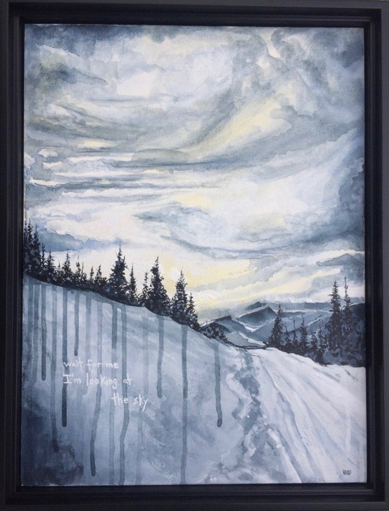 An intoxicating sky heading out to 7th Heaven on Blackcomb Mnt. Original Painting by Heidi Denessen